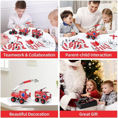 Ferthor Fun 7 in 1 STEM Toys,Creative Set for Boys Age 8-12,Learning Engineering Kids Building Blocks Model Kits,Metal Construction Toys for Kids 8 9 10 11 12+ Year Old(180PCS No Motor)