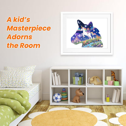 ELX 100 Piece Sea Turtle Jigsaw Puzzle for Kids Ages 4-10, Seaworld Animal Shaped Floor Puzzle Preschool Learning, Educational Learning Toys for Kid Boys Girls Ages 4 5 6 7 8 (21.42 X 16.42 in)