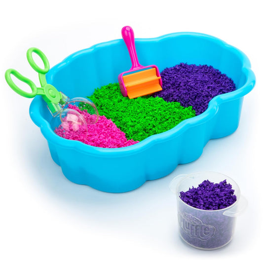 Educational Insights Pluffle Preschool Sensory Bin - Sensory Play Foam Set, NoMess Alternative to Sand Toys & Slime, Table Filler for Home or Classroom, Gift for Kids Ages 3+