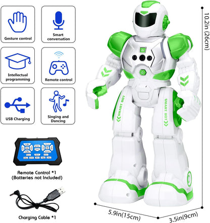 KingsDragon Robots Toy for Kids, RC Gesture Sensing Toy, Interactive Walking Singing Dancing Robot Birthday Presents for Boys Girls Age 6 7 8 9 Years Old