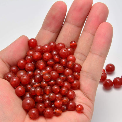 NCB 100pcs Original Natural Stone Beads Gemstone Round Loose Beads 6mm 8mm 10mm (Blue Aventurine, 6mm 100Beads) - Colors A