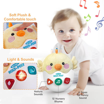 LTKFFFdp Baby Toys for Toddlers 1-3, Animal Plush Musical Toy, Nesting Cups Shape Sorter for Infant 6 to 12-18 Months, Learning Toy with Rattle, Birthday Gifts for Kids 9-12 Month Girl Boy