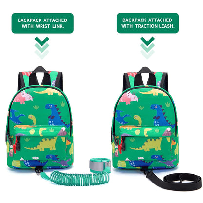 Accmor Toddler Backpack Leash with Anti Lost Wrist Link, Cute Mini Child Walking Harnesses Keep Kids Close Back Pack Rope Tether Rein for Baby Boys (Pink/Unicorn)
