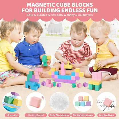 Marble Run for Kids - 133 PCS Construction Building Blocks Toys with Plastic Marbles, Maze Marble Track STEM Educational Toy, Birthday Gifts for Boys and Girls