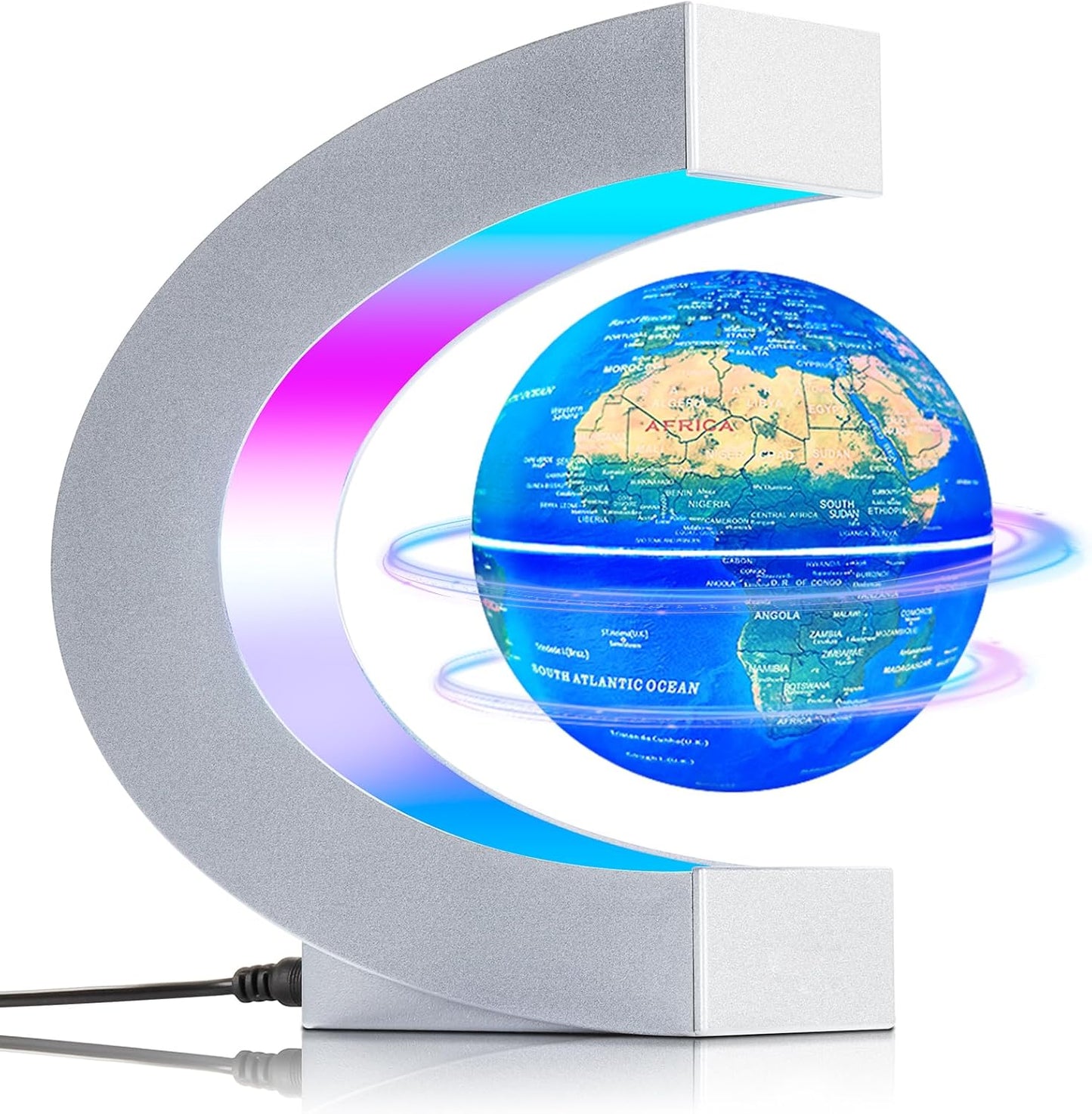 Magnetic Levitating Floating Globe with LED Lights, Cool Tech Gadgets Gifts World Globe Lamp for Men Father Teenage Boys Girls, Birthday Gifts Office Home Desk Decor Display
