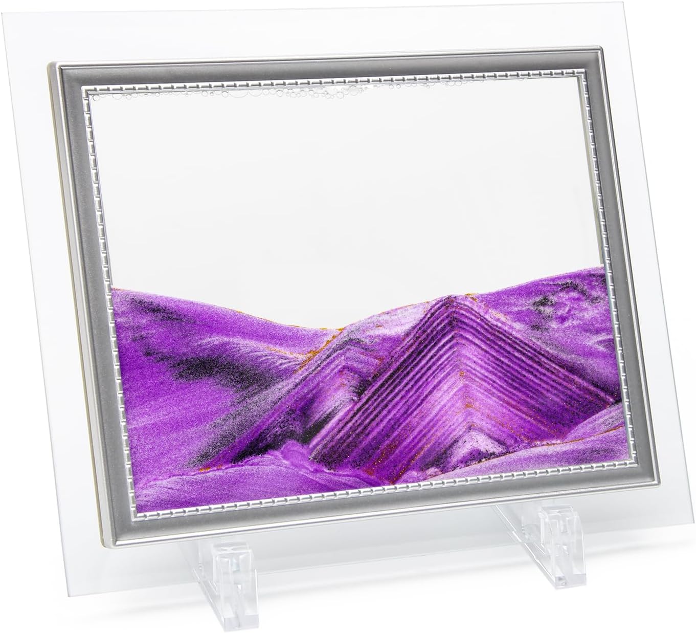 Coitak Moving Sand Art Picture, Sandscape, Moving Desktop Art for Home Decor and Office, Medium Size 9x7(Blue)
