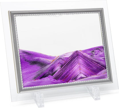 Coitak Moving Sand Art Picture, Sandscape, Moving Desktop Art for Home Decor and Office, Medium Size 9x7(Blue)