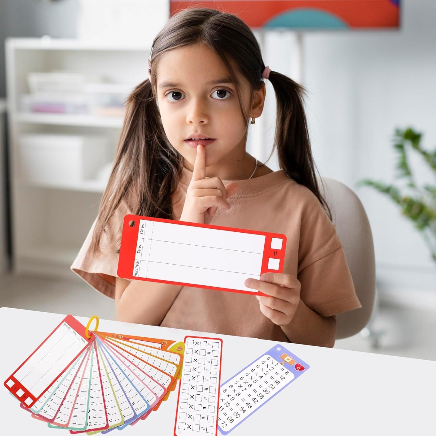 15Pcs Multiplication Flash Cards 0-12, Time Table Flash Cards Chart with 2 Dry Erase Pens 1 Rings, Educational Math Multiplication Chart for 1st to 3rd Grades Fun Learning with Math Game