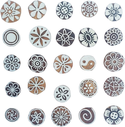 Royal Kraft Assorted Wooden Block Printing Stamps (Set of 10) Bulk01_10