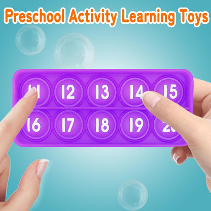 Ten Frame Popper, Math Fidget Sensory Toys, Ten-Frame Counting Toy, Educational Toy for Kids, Classroom Group Learning Activities for Toddler(Pack of 10)