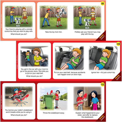 Super Duper Publications Making Good Social Choices Skill Strips®, Critical Thinking Flashcards, Educational Resource