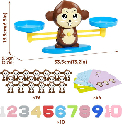 BAKAM Penguin Balance Scale Number Counting Blocks Games for Kids Ages 3-5, Montessori Math Games for Kids 5-7, Preschool Kindergarten Learning Activities, STEM Educational Toys for 3+ Year Old