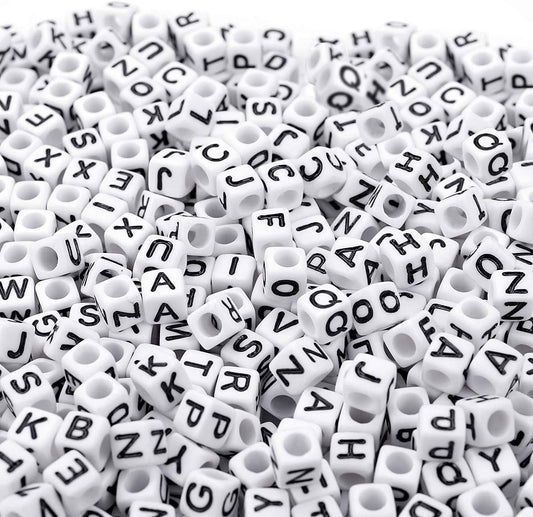 Augshy 700Pcs Large Letter Beads Colorful Plastic A-Z Mixed Alphabet Shape Beads for Jewelry Making Bracelets Necklaces Key Chains Shoelaces Crafts Party Decor(9x12mm)