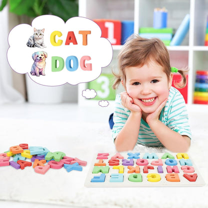 Kairsya Alphabet Puzzle - montessori Wooden Puzzles for Toddlers 1-5 | abc Alphabet Puzzles Learning Toys for toddlers toddler learning toys Preschool Educational Gift for kids Lowercase Letter Puzzle