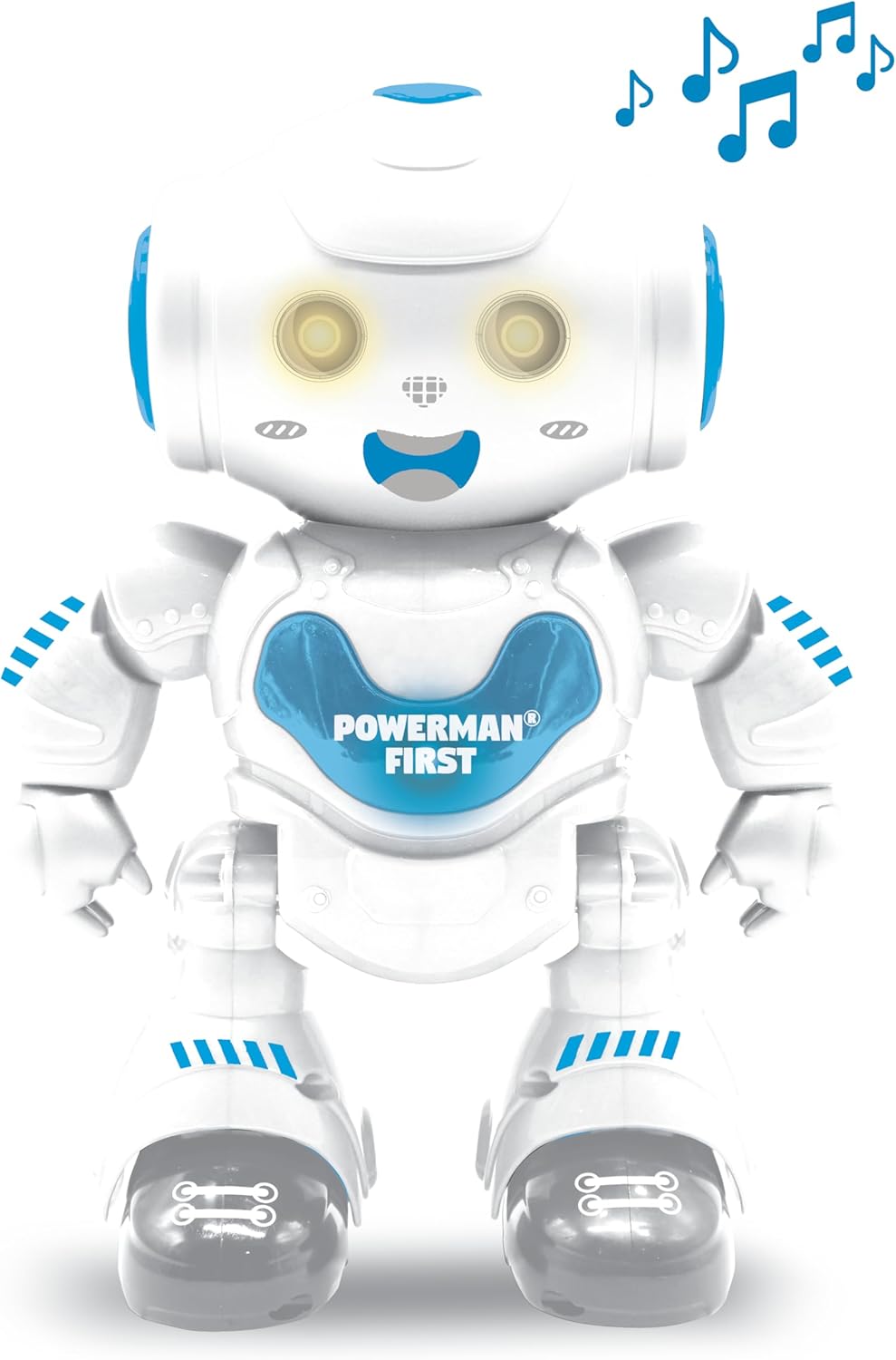 LEXiBOOK, Powerman Neo, My Robot Full of Technology, Remote Control and Gesture Control, Educational Activities in English, Programmable, Music and Dance, Sound and Light Effects, Blue/White, ROB18EN