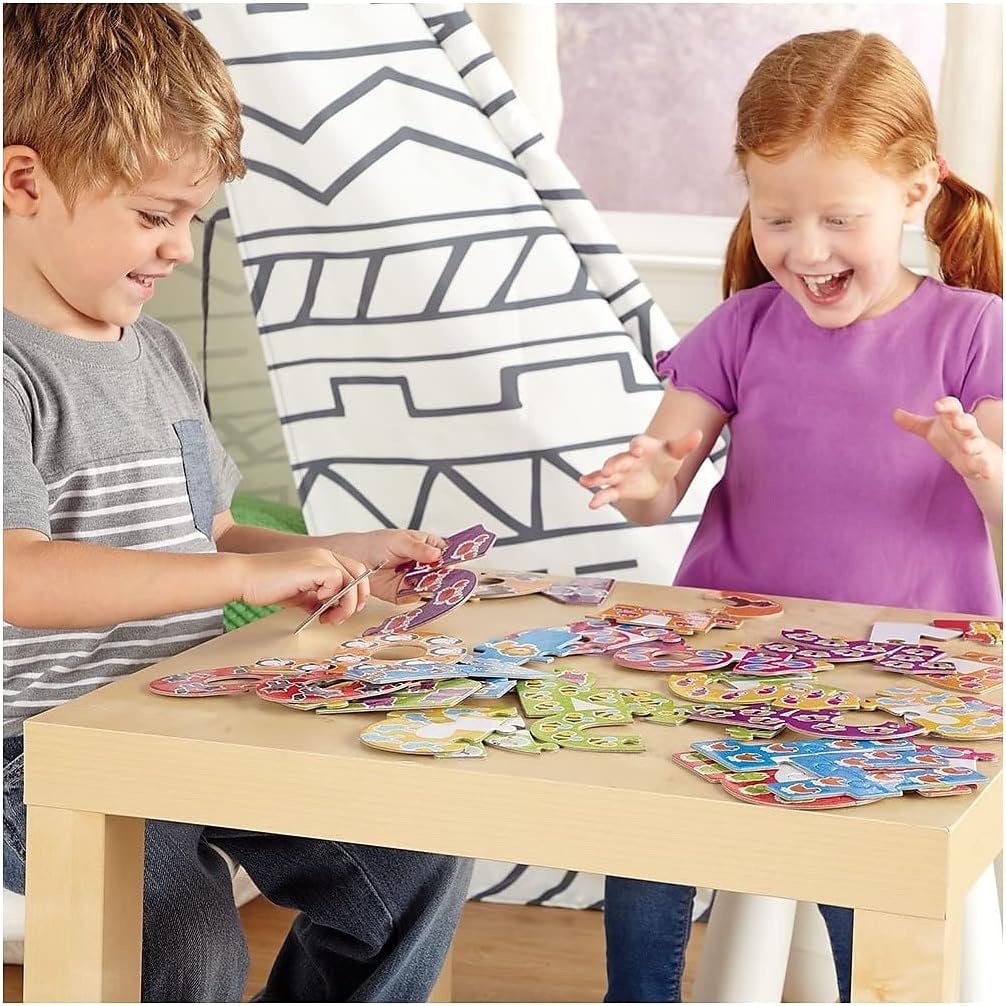 Learning Resources Number Puzzle Cards, Early Number Recognition, Toddler Puzzle, 20 Self-Correcting Puzzles, 40 Pieces, Ages 3+