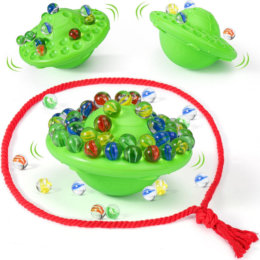 Vodolo 2025 New Marble Balance Game with 60 Pieces Colorful Marbles for Marble Run,Portable Marbles Games for Kids,Balance Game with Built-in Storage,Board Games for Christmas Halloween Family Nights