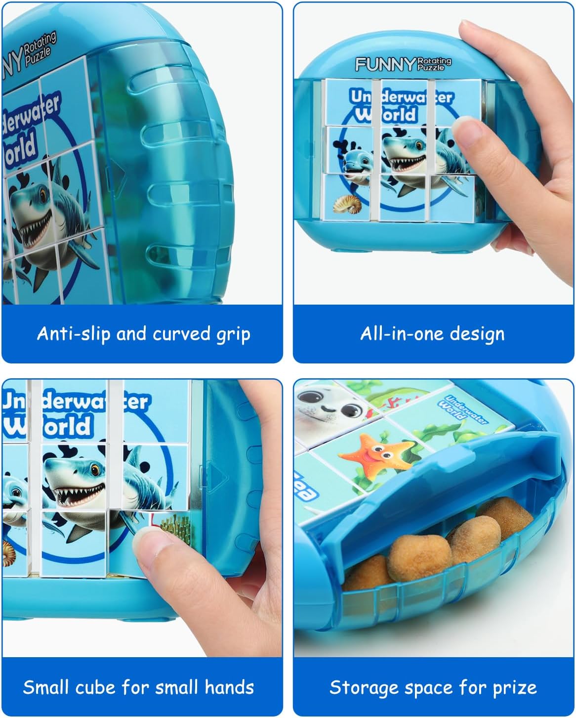Rotating Puzzle for Kids 3 4 5 6 7 8 Year Old, 4 Puzzles in 1, Toddlers Travel, Car, Airplane, Road Trip Activities, Fine Motor Skills, Fidget, Gift for Boys & Girls Ages 3+ (Dinosaur)
