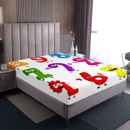 Chemistry Bed Sheets for Kids Teens Girls Boys,Chemical Experiment Fitted Sheet Twin,Science Themed Sheets for Math Lovers,Chemistry Lab Bedding Set,White and Black