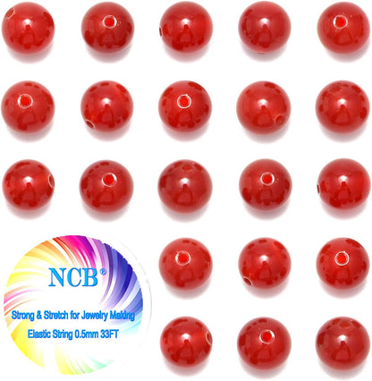 NCB 100pcs Original Natural Stone Beads Gemstone Round Loose Beads 6mm 8mm 10mm (Blue Aventurine, 6mm 100Beads) - Colors A