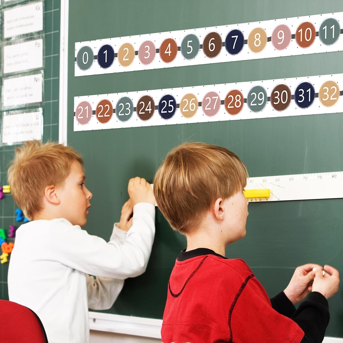 Number Line Bulletin Board Border,0-100 Number Line for Classroom Wall Decor,Math Bulletin Board Border Classroom Decoration