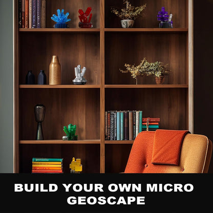 Crystal Building Kit for Mom Women, 564PCS Gemstone Mineral Collection - Elegant Home Office Decor & Mindful Craft Desk Display, Unique Gift for Wife, Grandma (6 Models)