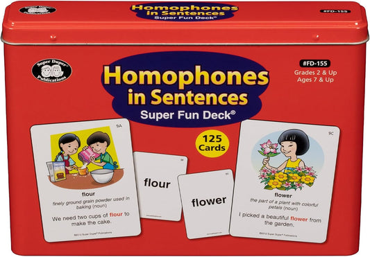 Super Duper Publications | Homophones in Sentences Flash Cards Fun Deck | Educational Learning Resource for Children