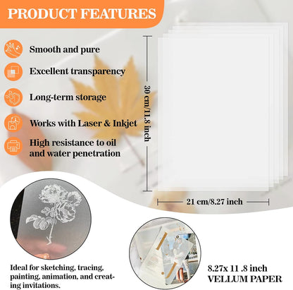 Carbon Paper for Tracing Graphite Transfer-Paper - PSLER 30 Pcs Black Graphite Paper for Tracing Drawing Patterns on Wood Projects Canvas Fabric Artist Lettering Sketch Drawing A4 8.27 X 11.81 Inch