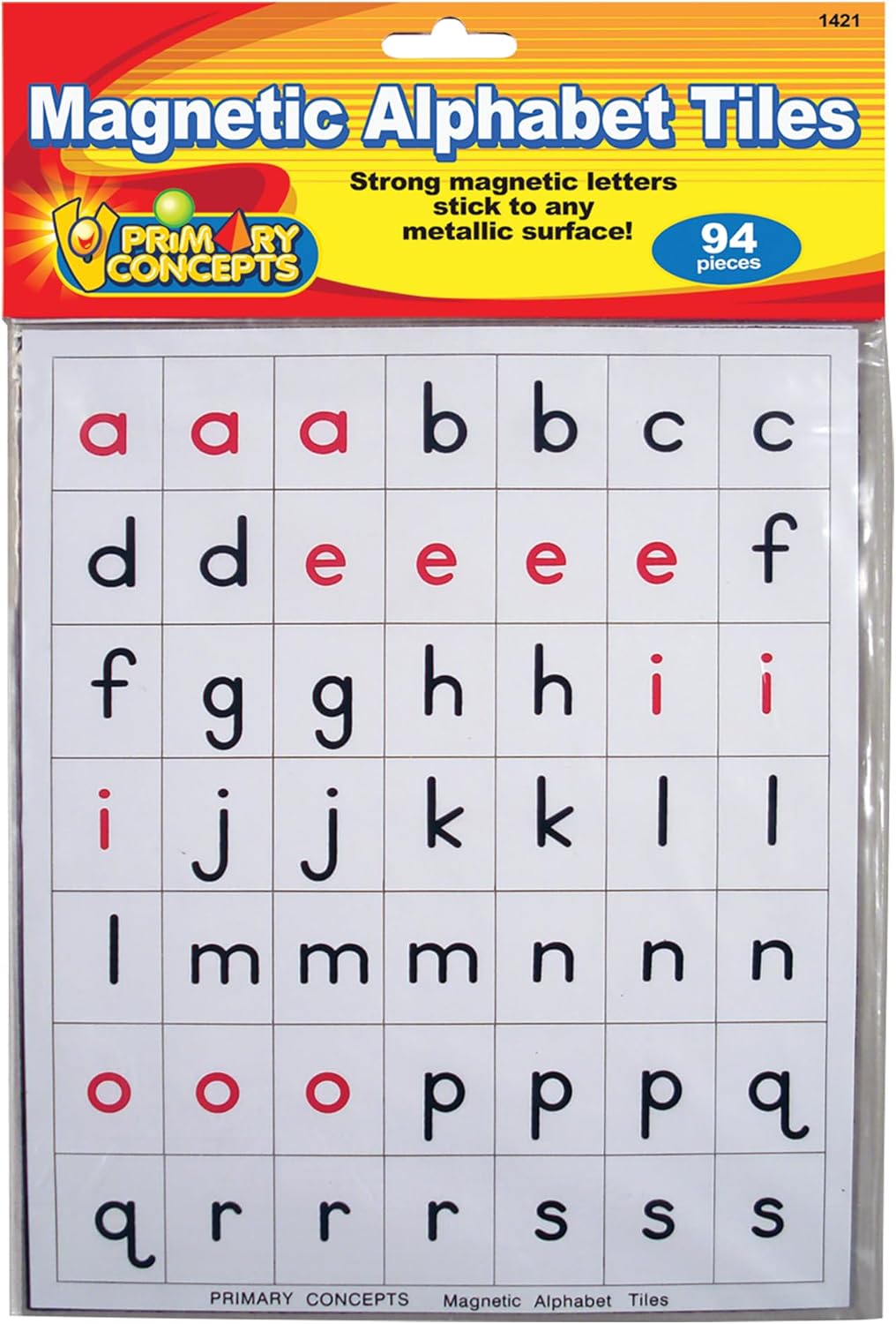 Teacher Primary Concepts AA1421 Magnetic Alphabet Tiles for Grades K-3