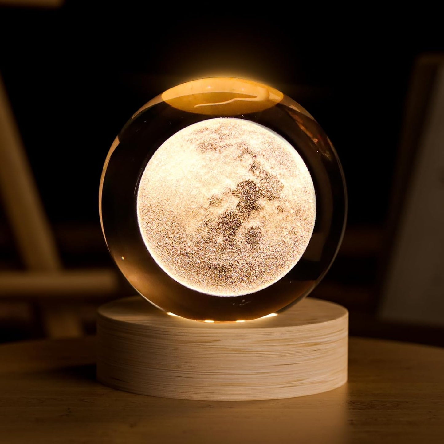 3D Solar System Crystal Ball, 2.4in Universe Gifts Decorative Quartz Glass Ball, Space Laser Engraved Model Astronomy Decor, Physics Display Sculpture Home Decor Crafts for Friends Mom Women Boys