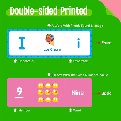 24 Set Addition & Subtraction Puzzles, Self-Correcting Matching Adding and Subtracting Puzzles, Educational Math Games Calculation Activities, Math Learning Toys for Preschool Kids