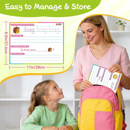 CVC Word Games Sentence Building for Kids, Sight Words Flash Cards Phonics Games Learn to Write Workbooks, Preschool Kindergarten Learning Activities Classroom Must Haves Homeschool Supplies