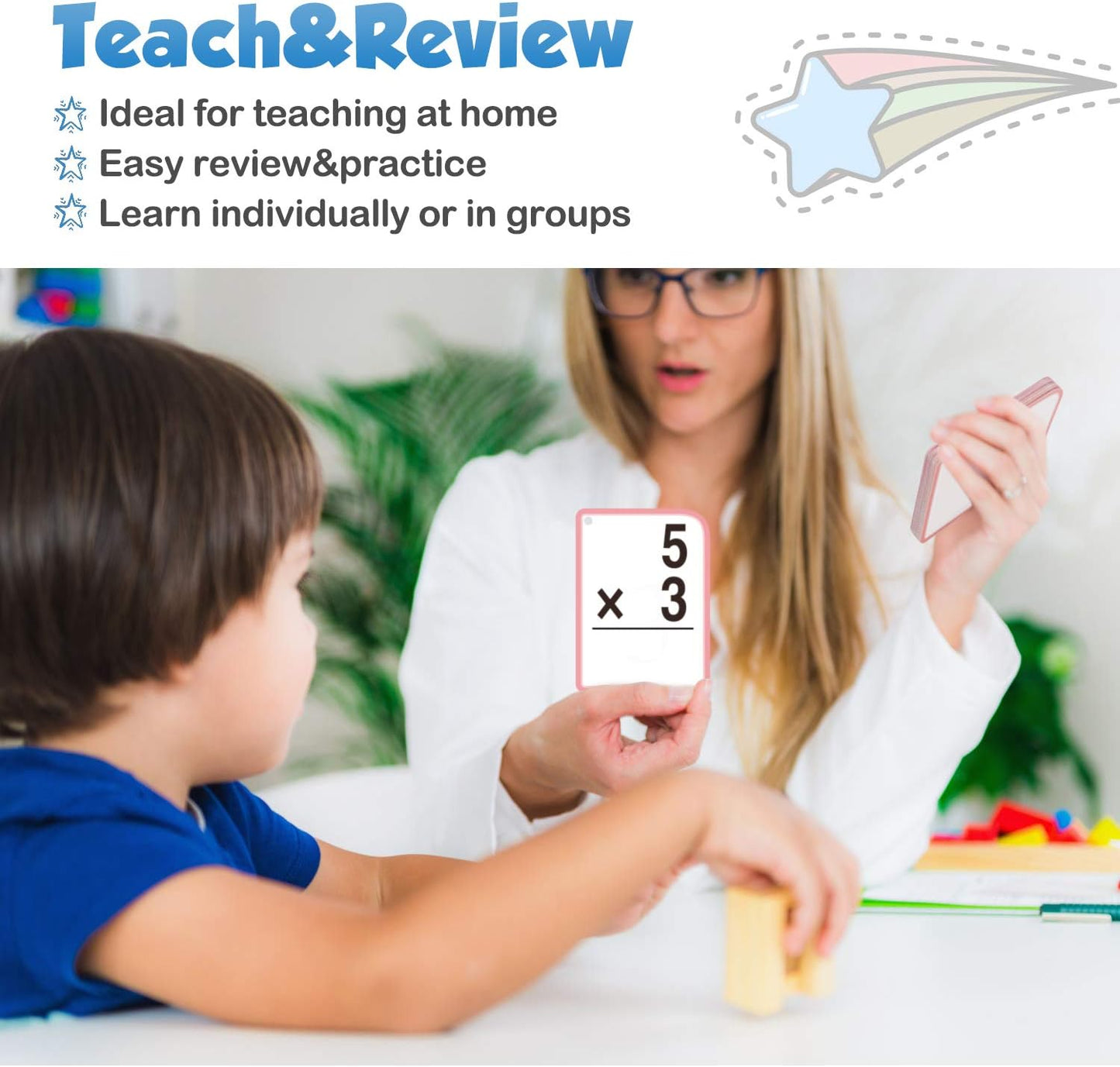 Torlam Multiplication Flash Cards + Math Board, Time Table Chart Flashcards for Kids Ages 6-12, 3rd-6th Grade Classroom Must-Have