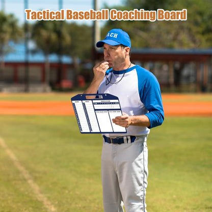 Baseball Coach Clipboard, Anglecai Double-Sided Dry Erase Baseball Lineup Board for Softball Dugout Board Baseball Coaching Board with 30 Lineup Card/ 10 Magnet/2 Marker/2 Hook (Green)