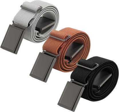 AWAYTR 3 PCS Kids Adjustable Magnetic Belts - Easy to Use Magnetic Buckle Belt for Boys and Girls