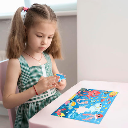 QUOKKA Puzzles for Kids Ages 3-5 - 30 Pieces Puzzles for Toddlers 2-4 - Sea World Learning Jigsaw Puzzles for Kids 4-6 Years Old - Educational Toys for Boy and Girl