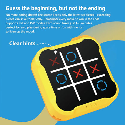 Tic Tac Toe Bolt Game,Handheld Electric Puzzle Game Console, Board Games for Kids and Adults,Gift Ideal for Kids and Adults' Birthday(Blue)