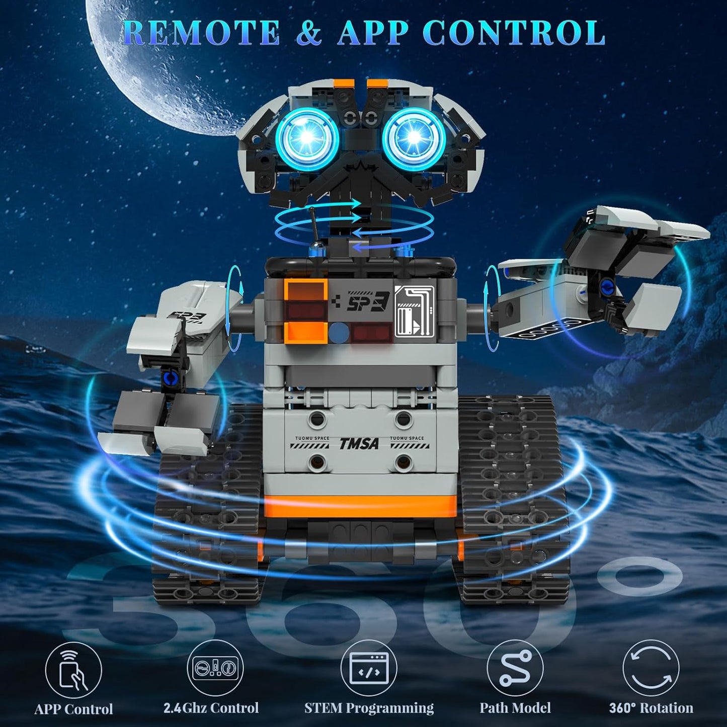 5in1 STEM Building Toys for Kids 6-14, Remote & APP Controlled Mech Robots/Heavy Tanks/Tracked Racer STEM Building Kit for Kid Science Learning, 552 Pcs DIY Erector Sets Gifts for Boys & Girls