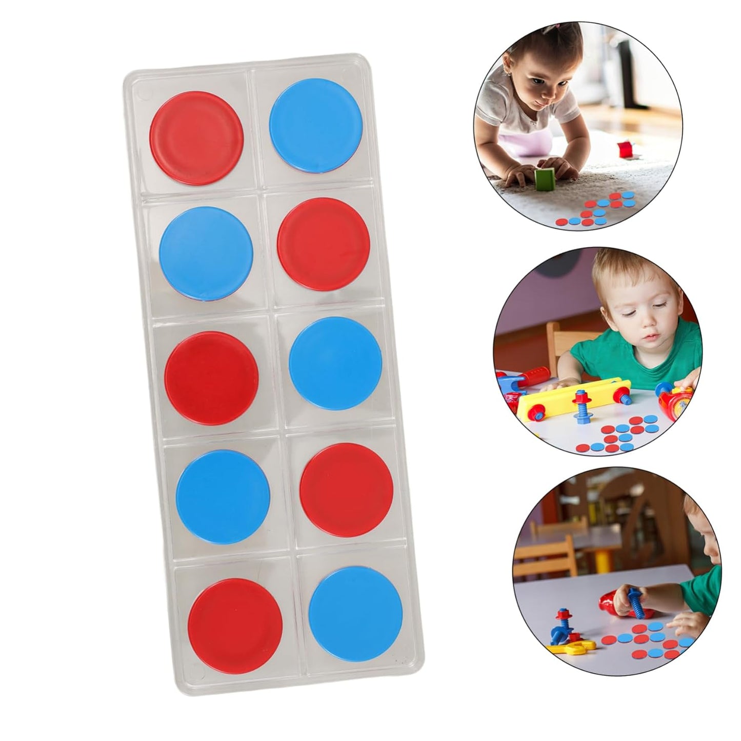 HOMSFOU 50pcs Dual Color Counting Chips for Math Manipulatives for Addition Subtraction Practice Versatile Classroom Tokens for Fun Learning Activities Kindergarten