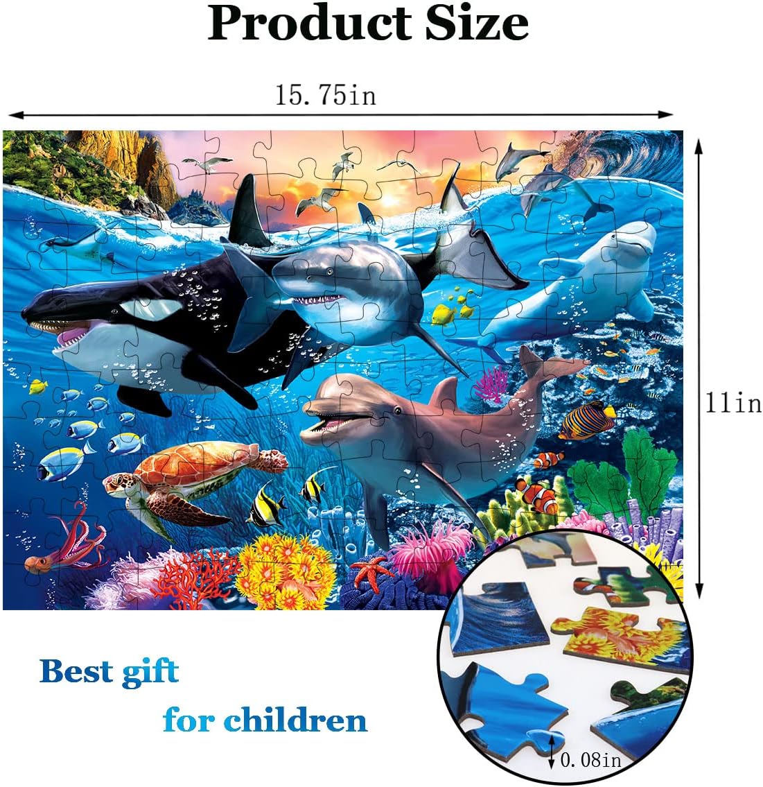 Puzzles for Kids Ages 4-8 Year Old,100 Piece Dinosaur Jigsaw Puzzle for Toddler Children Learning Educational Puzzles Toys for Boys and Girls - Every Piece is Unique