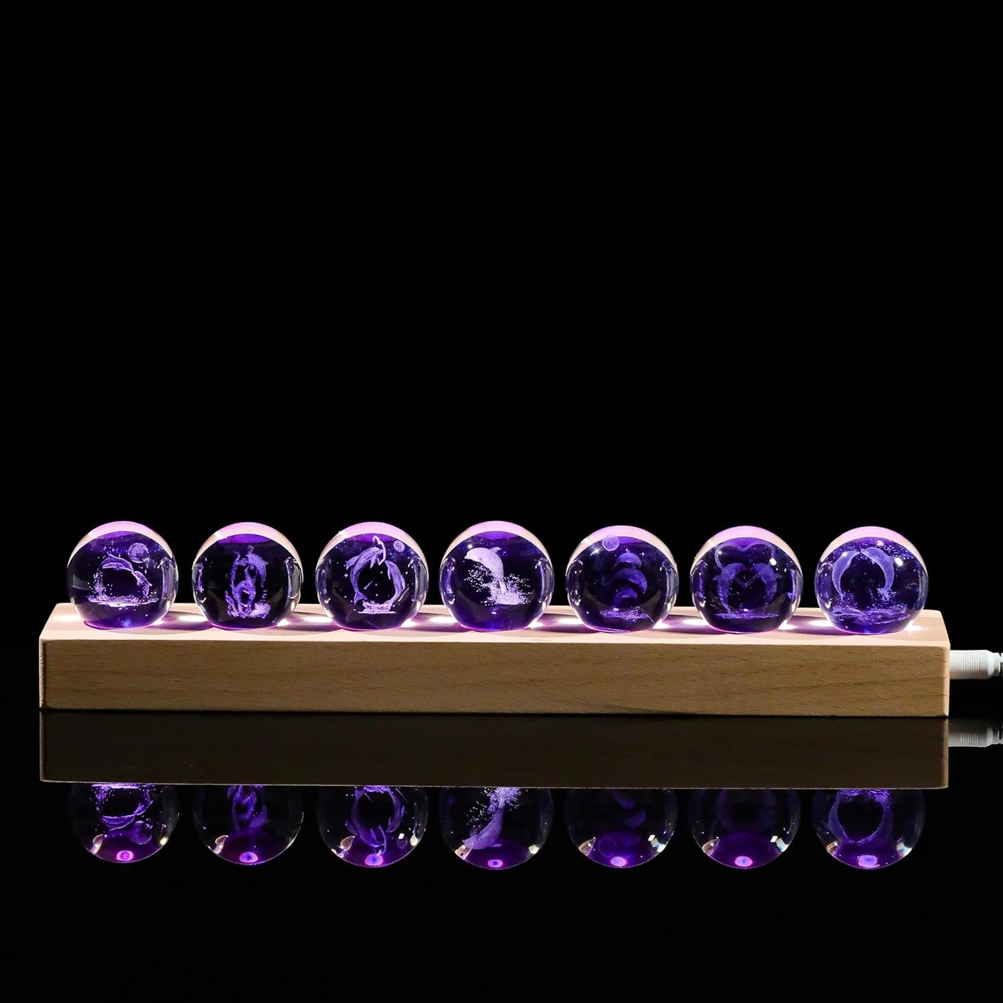 3d Crystal Ball Solar System Crystal Ball with Led Lamp Base - Best Birthday Science Gifts For Man Teacher Boy Kids Girls Men - Galaxy Jupiter Saturn Moon Earth Solar System Space Astronomy Gifts