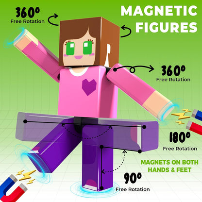 160 Pcs Magnetic Blocks - Magnetic Building Blocks for Kids Ages 4-8, Magnet Cubes Stacking Toy, Classroom STEM Toys, Birthday Gift for 3+ Year Old Boys Girls (Patent Pending)