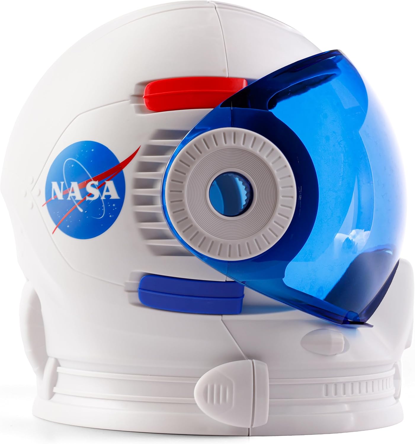 Blue Marble NASA Astronaut Helmet Halloween Costume Accessory – Wearable Space Helmet for Astronaut Costume for Kids, Sticker Sheet, Educational Gift for Boys and Girls, Dress Up and Pretend Play