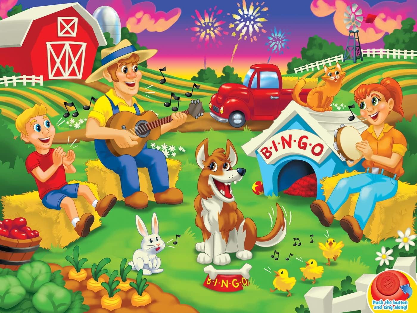 Masterpieces 24 Piece Old McDonald Sing-A-Long Sound Floor Puzzle for Kids - 18"x24"