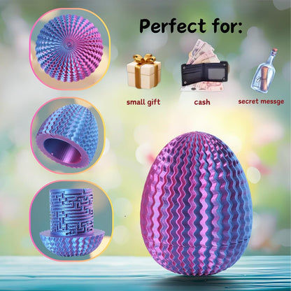 2026 Creative Gift Box: Easter Egg Mystery Puzzle with Hidden Compartment, Reusable Brain Teaser Game for Adults & Kids, Money Gift Ideas for Birthday Christmas Party Celebration
