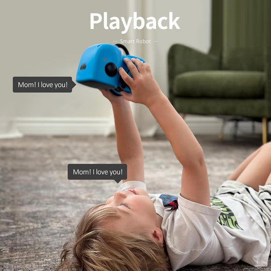GILOBABY Interactive Talking Robot for Boys, Smart Toy with Touch Control, Playback Mode, Dancing, Singing, Educational Gift for 3-7 Year Old Kids (Blue)
