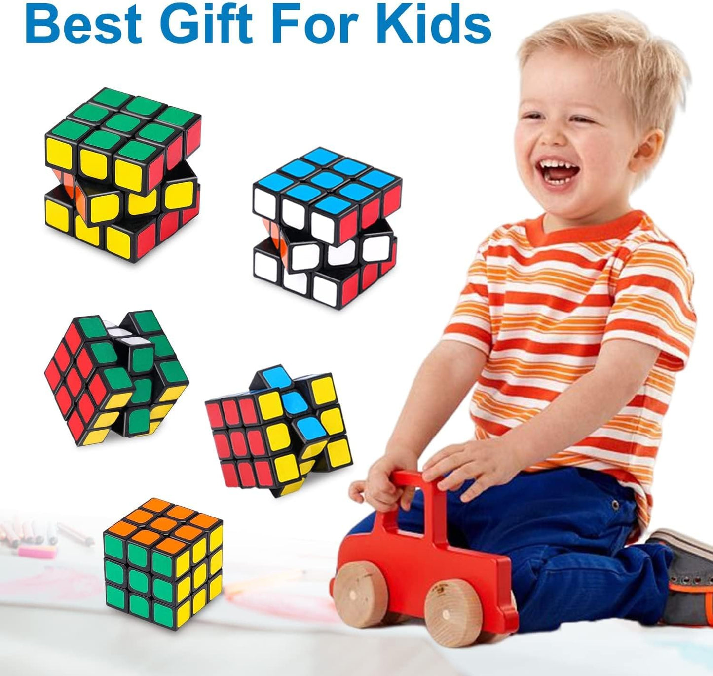 12 Pack Mini 3x3 Cube Puzzle, 1.18 Inch Small Twisty Brain Teaser, Pocket Size Magic Cube Toy for Kids, School Rewards & Classroom Prizes, Birthday Party Favors