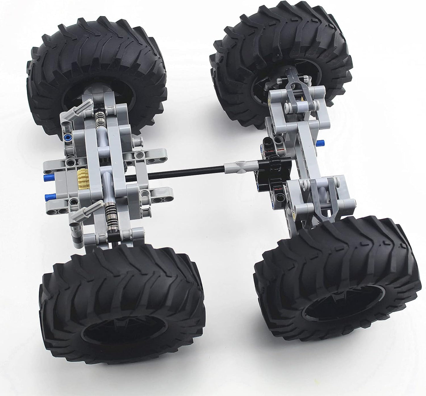 Technics Parts Vehicles Suspension System with Tire 107x44 Technical Parts Set Compatible with All Major Brands, MOC Parts Building Toy DIY Accessories (200pcs)