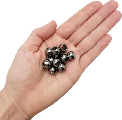 300 Acrylic Large Hole Beads for Crafts and for Hair 10mm x 12mm Acrylic Barrel Beads with 5.7mm Large Hole, Glossy Primary Assortment