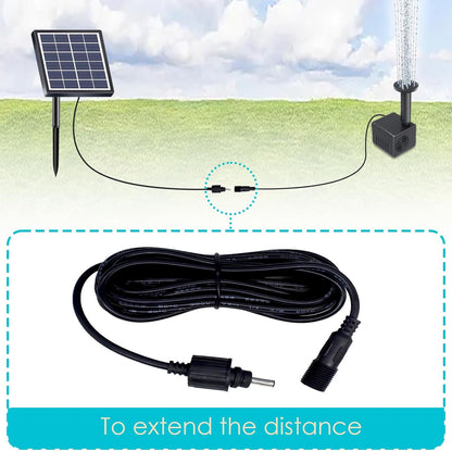 Lewisia 10 Feet Extension Cable - Solar Water Pump & Air Pump Aerator Oxygenator Extender Wires Cords (2 Pack)